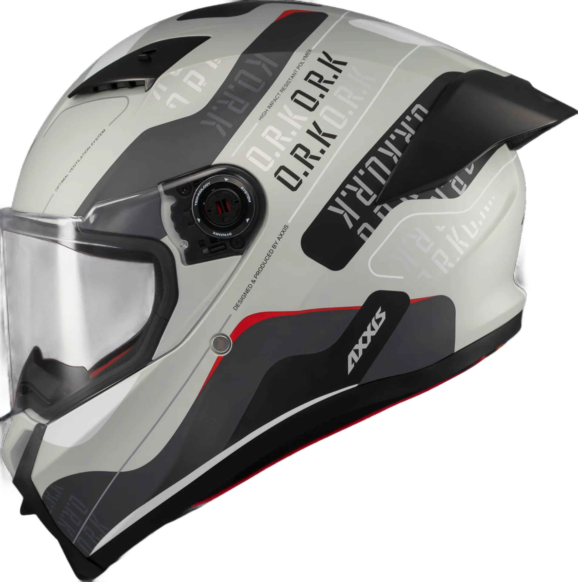 AXXIS FENIX ORK C2 BLACK-WHITE MATT GLOSS