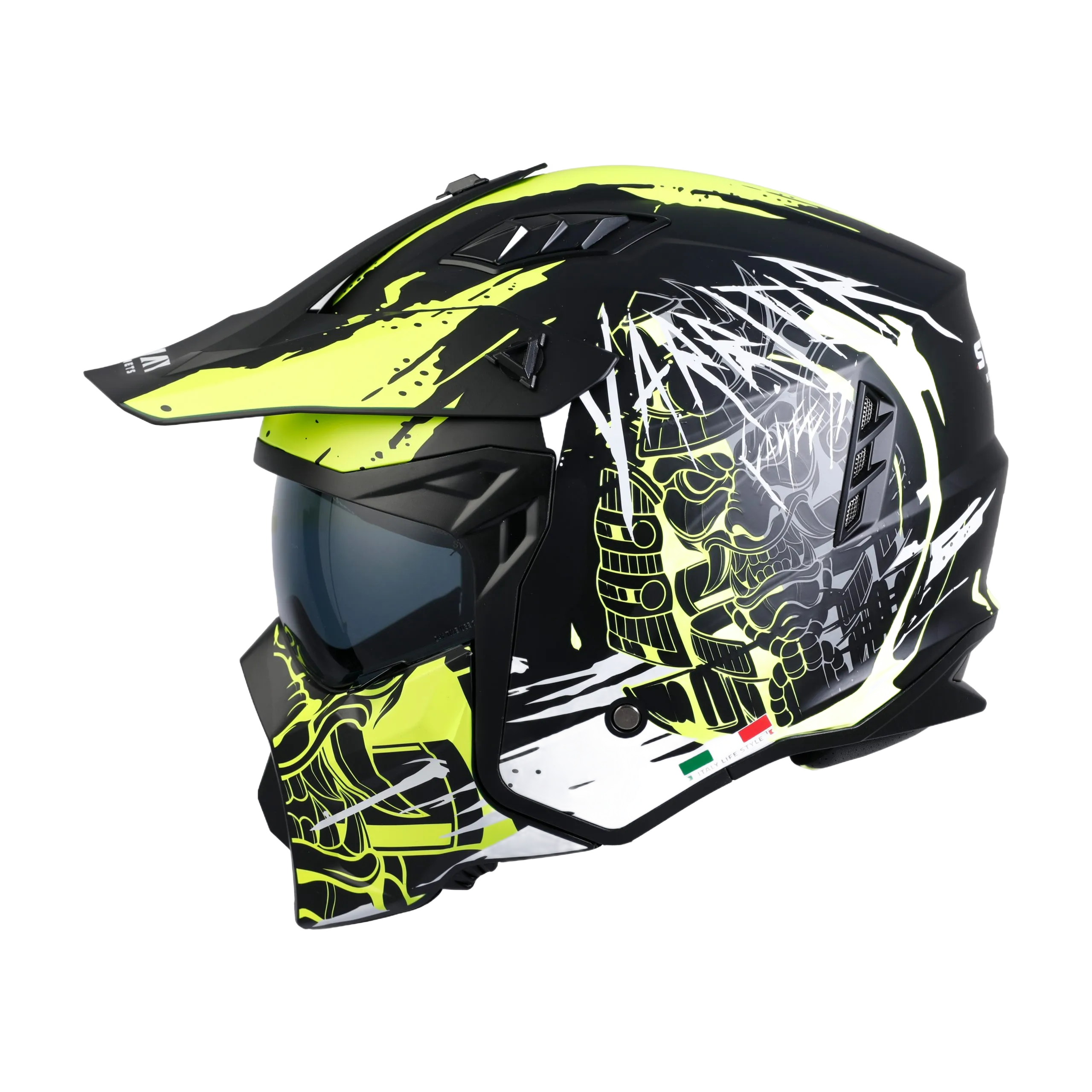 SWAY SW X1-X SEUL WARRIOR Matt Black Yellow White Modüler Kask