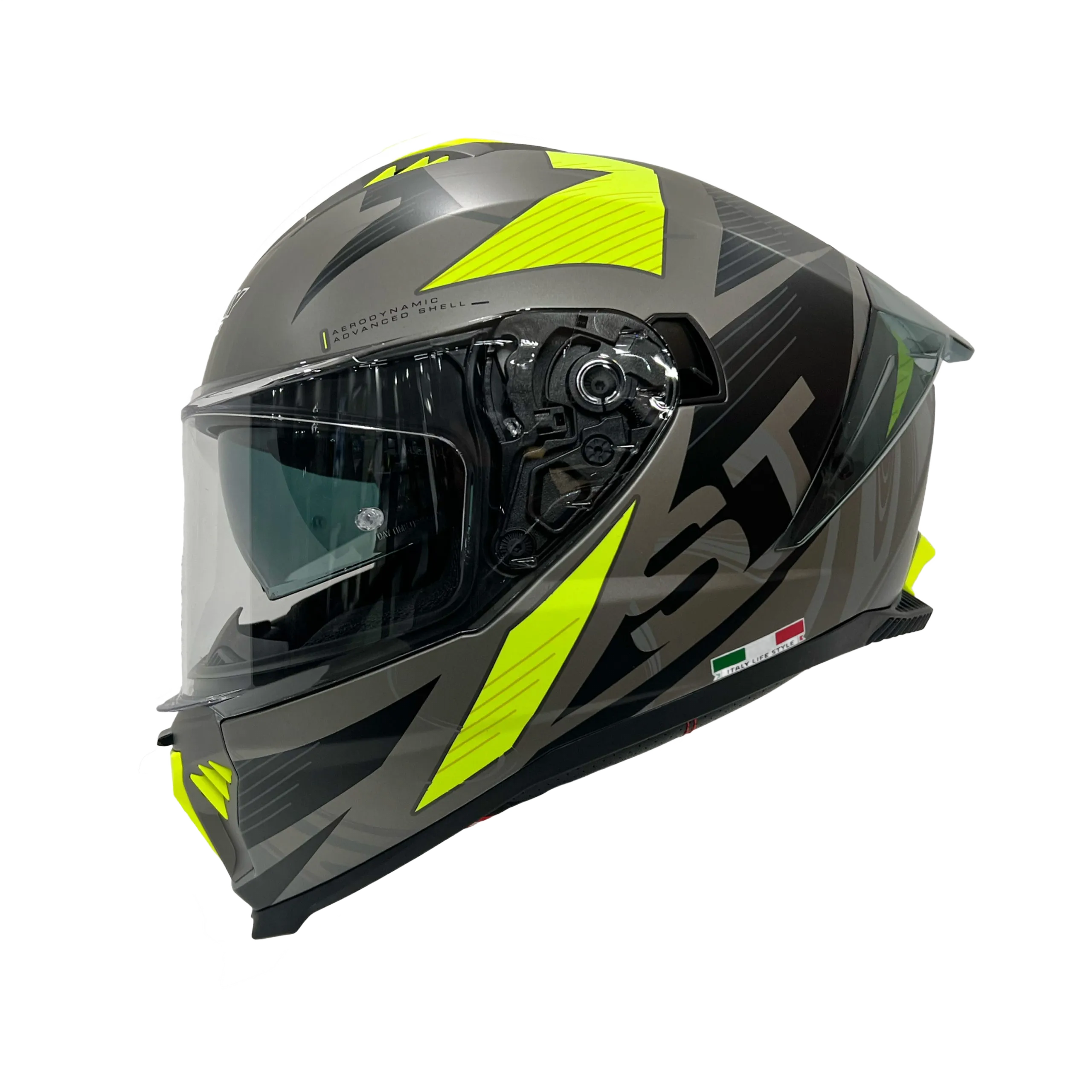 SWAY SW 865 ST Titanium Yellow Kask Full Face