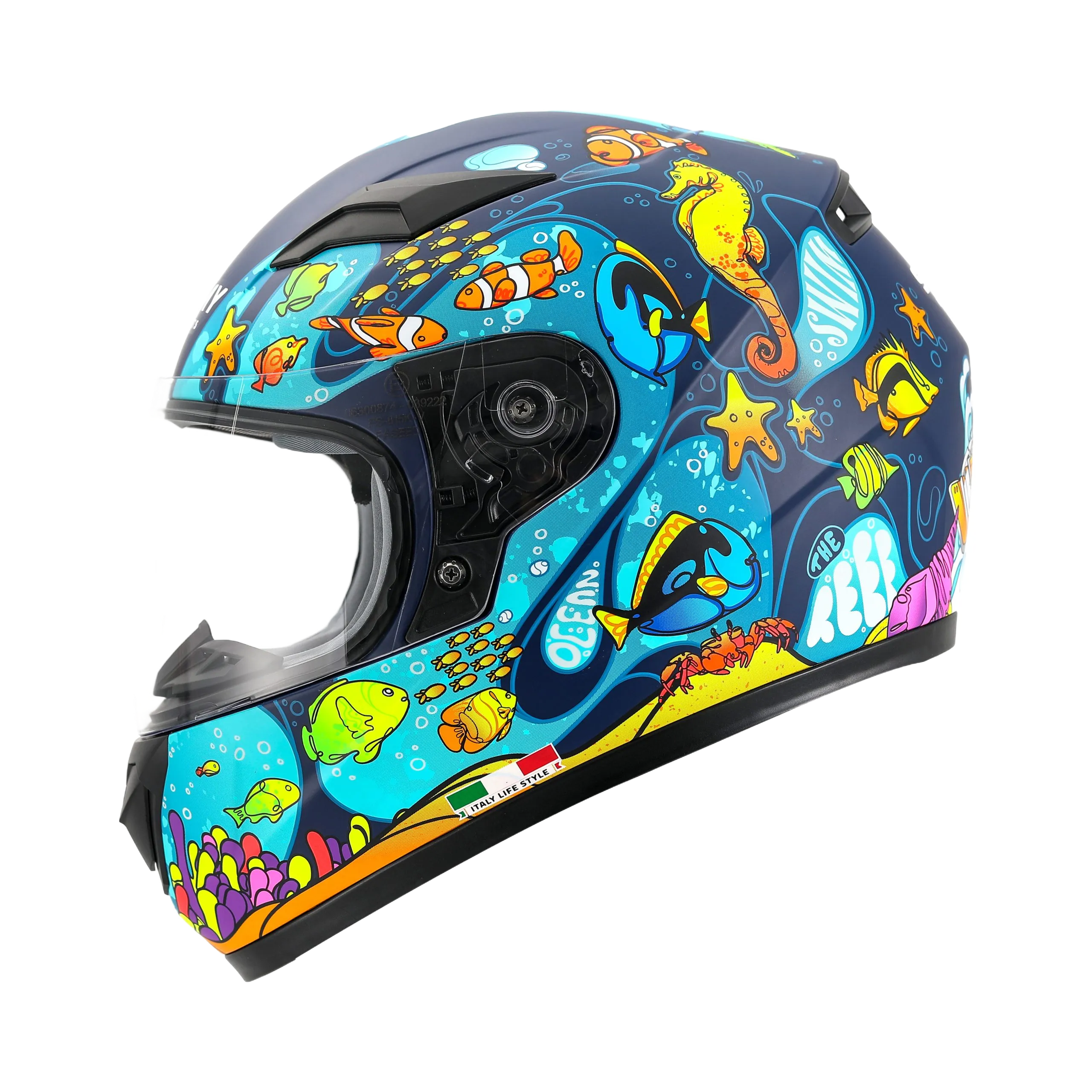 SWAY SW 815K OCEAN Black Blue Full Face Çocuk Kaskı